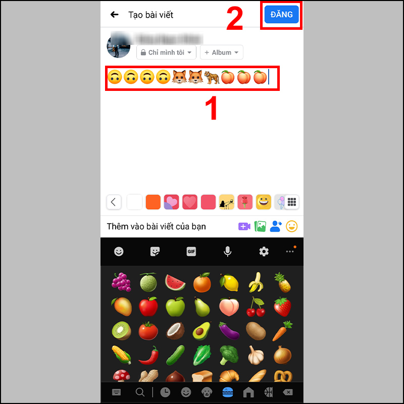 Cách viết icon Facebook trên điện thoại Android